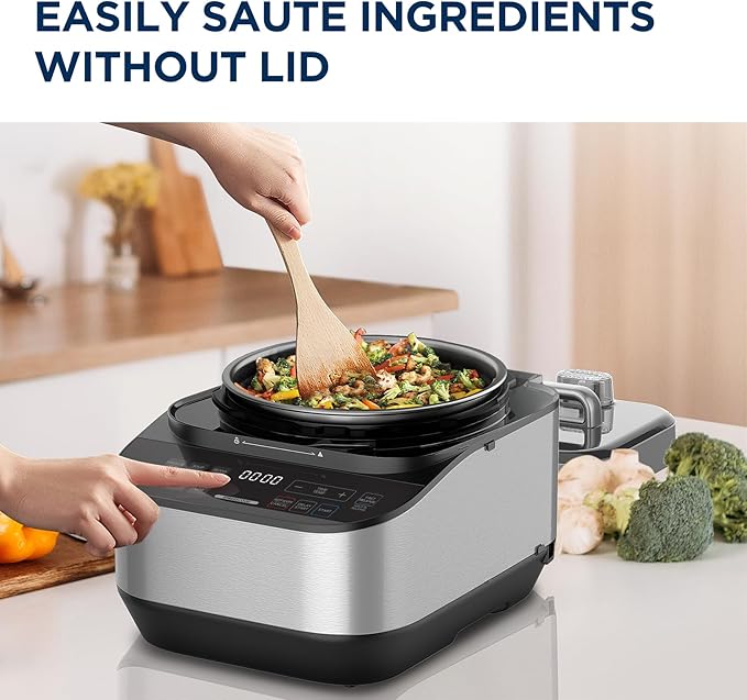 Midea Electric Pressure Cooker, 14° Inclined Panel, 8-in-1 Olla de Presion, Multi-Functional Programmable Slow Cooker, Rice Cooker, Steamer, Sauté Pan, Yogurt Maker and More, 5 Quart