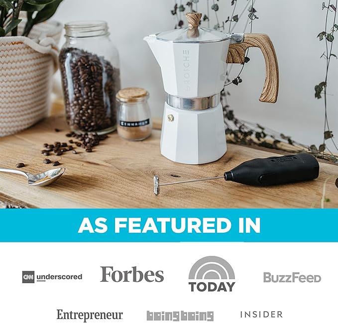 GROSCHE White Milano Stovetop Espresso Maker, 6 cup