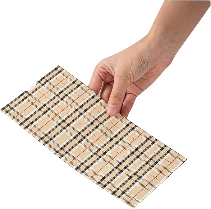 Restaurantware Bag Tek 2 LB Disposable Lunch Bags 100 Sturdy Take Out Bags - Flat Bottom Great For Restaurants Cafes And Bakeries Plaid Paper Popcorn Bags Versatile For Grocery And More