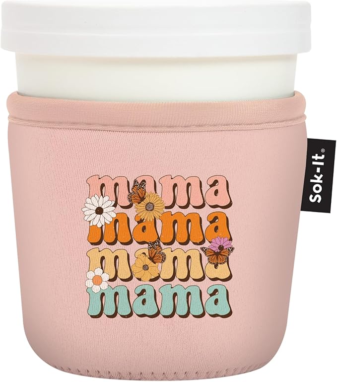 Sok It IceCreamSok Insulated Neoprene Cover (Mama Knows Best, Tapered Ice Cream Pints)