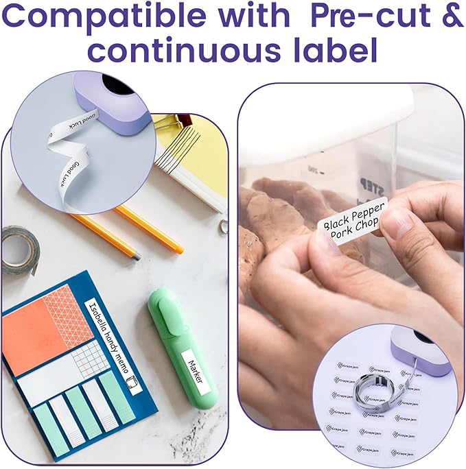 Phomemo D30 Label Makers Machine - Portable Bluetooth Mini Sticker Thermal Label Printer Handheld Rechargeable, Easy to Use for Office Home Organization, Rich Icon Font Multiple Templates