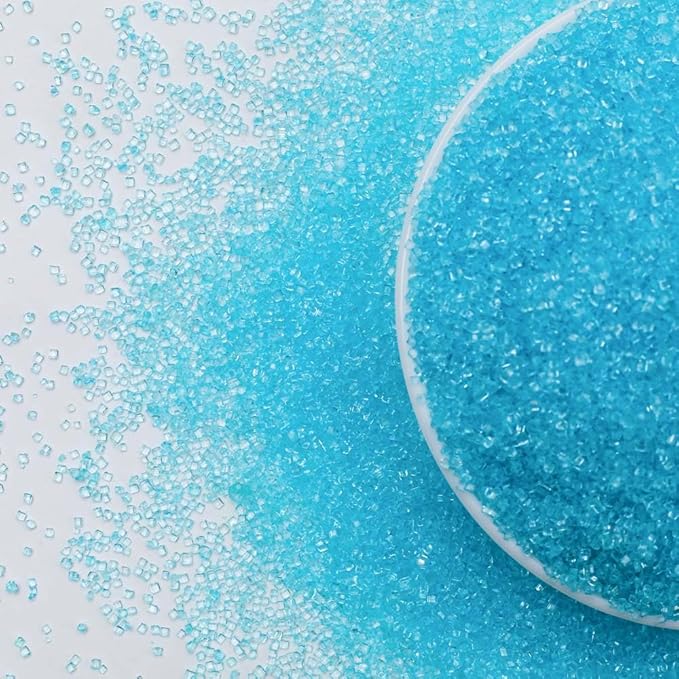 Kasvan Blue Sanding Sugar Sprinkles - Edible Sugar Crystals, Baking Cake Decorations, Ice Cream Toppings cupcake Decorating, Wedding Party Chirstmas Supplies, 85g/3.2oz
