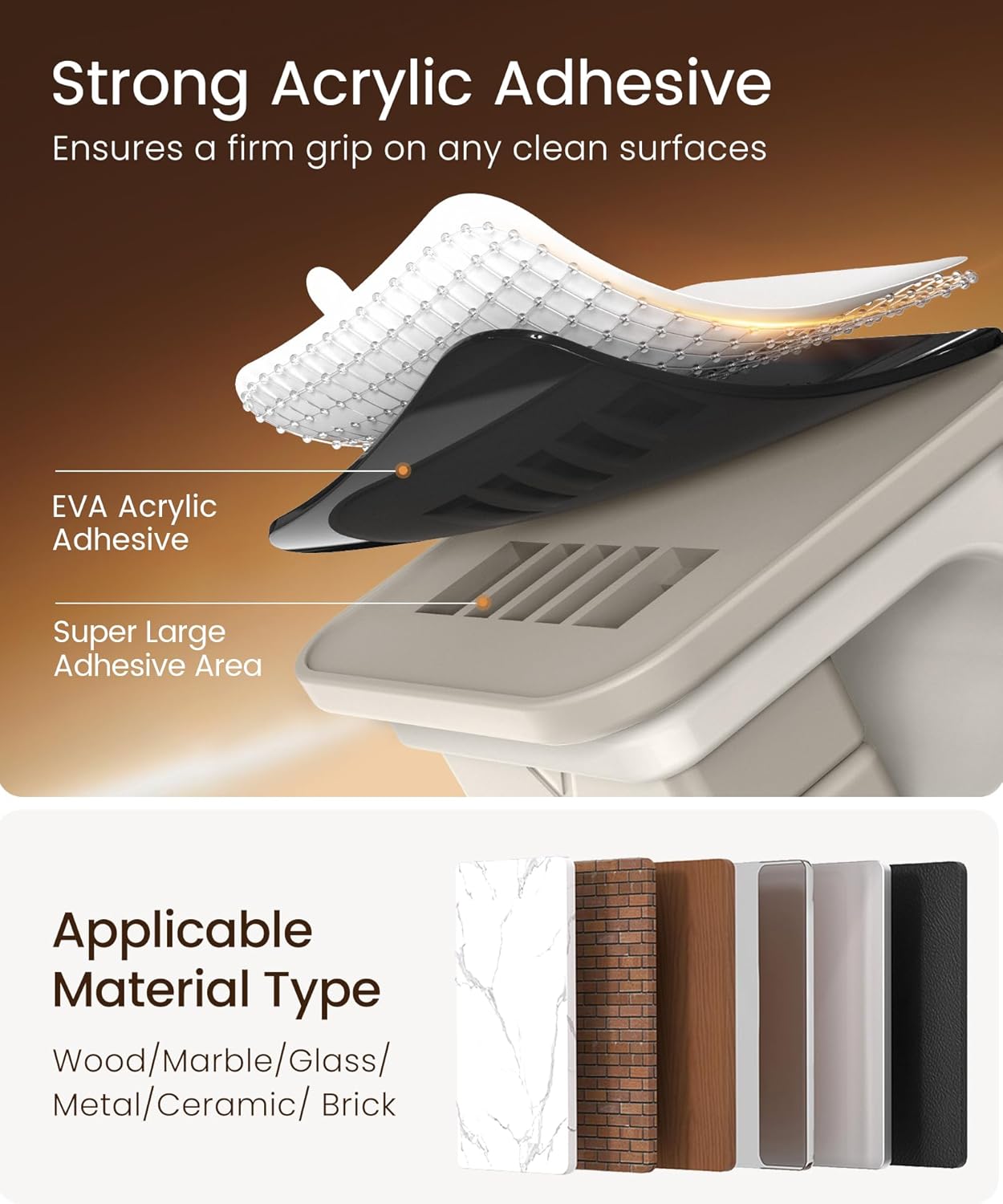 6 Pack Magnetic Cable Clips, Glow in The Dark Cable Holders, GolbinBox Cord Organizer with Shockproof Silicone, Fits up to 8mm Adhesive Cord Clips for Desk, Wall, Nightstand, Car, Home, Office, Stone