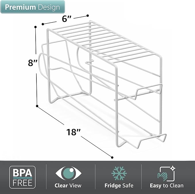 Sorbus Soda Can Rack Beverage Dispenser – Dispenses 12 Standard Size 12oz Soda Cans (White)