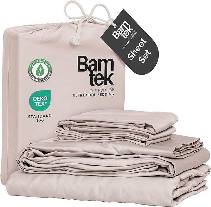 100% Viscose from Bamboo Sheets California King Size, Super Soft Bedding Set, 4PC Cooling Sheets for Hot Sleepers, Vegan Silk Moisture Wicking, Organically Grown Bedsheet, Blush - 72" x 84"