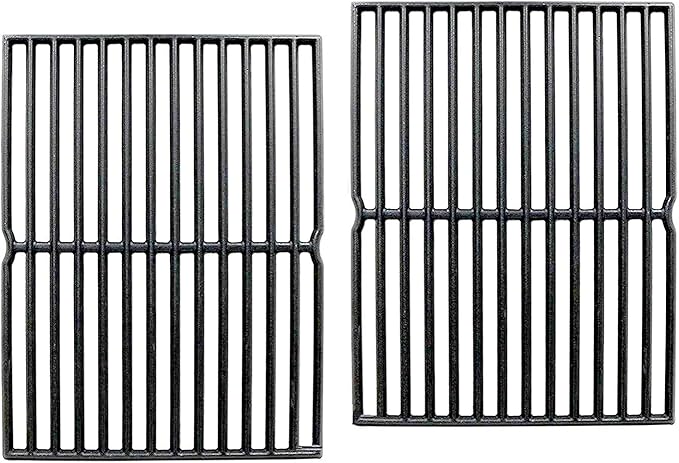 C752B(2-Pack) 15 Inch Cast Iron Cooking Grid Grates Replacement for Weber 7522 7521 Genesis Silver A Spirit 210 Spirit e210 Spirit 500 Parts