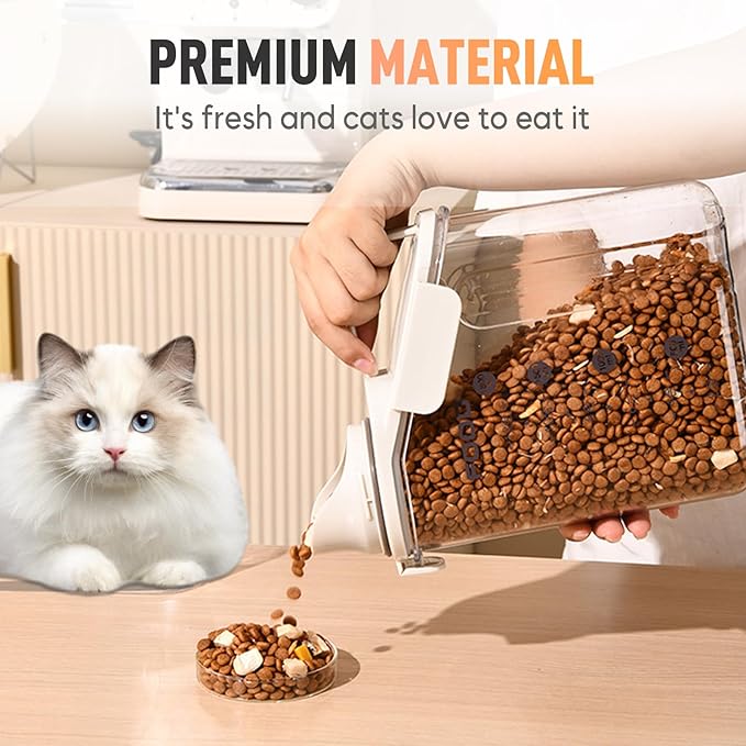 Clear Airtight Food Storage Containers, Transparent Cereal Dry Food Storage with Pouring Spout, for Flour, Sugar and Cereal (54oz white)