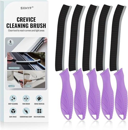 SXhyf Crevice Cleaning Brush - Grout Scrub Brush, House Cleaning Supplies, Gap Cleaning Tools, Home Essentials, Gifts for Women Men, Hard Bristle Crevice Cleaner Brush for Household Use, Bathroom
