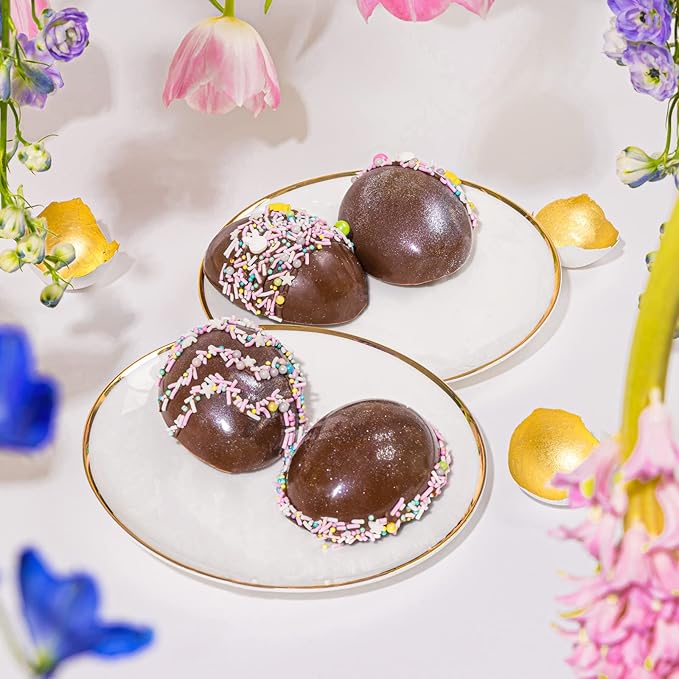 Fancy Sprinkles Taylor Egg Silicone Mold Includes 8 Clear Acrylic Sticks, for Baking & Dessert Decorating, Oven Safe (11 ¾" W x 5 ¼" H x 1 ¼” D)