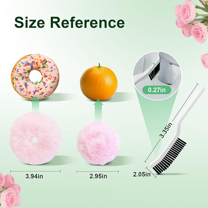 Hard Bristle Crevice Cleaning Brush & Non Scratch Soft Scrub Brush Set, 6-Pack: 4 Stiff Gap Brush+2 Gentle Scrubber, Bathroom & Kitchen Cleaning Tool for Grout Sink Faucet Tub and More