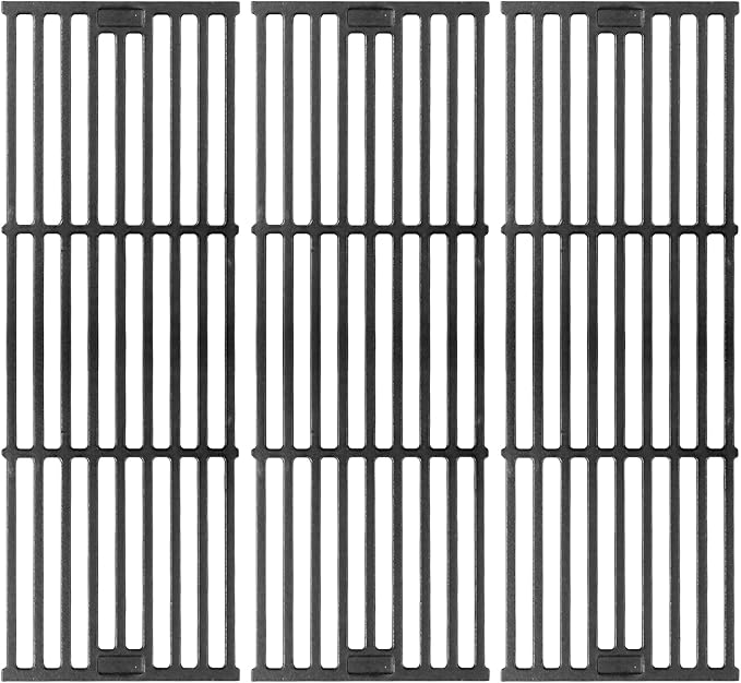 Grill Grates for Char Griller Replacement Parts Cast Iron Chargriller Cooking Grate 2121 2123 2222 2828 3001 3030 3725 4000 5050 5252 5650 9020 Charcoal Smoker Rack BBQ 19 3/4" x 20 1/4"