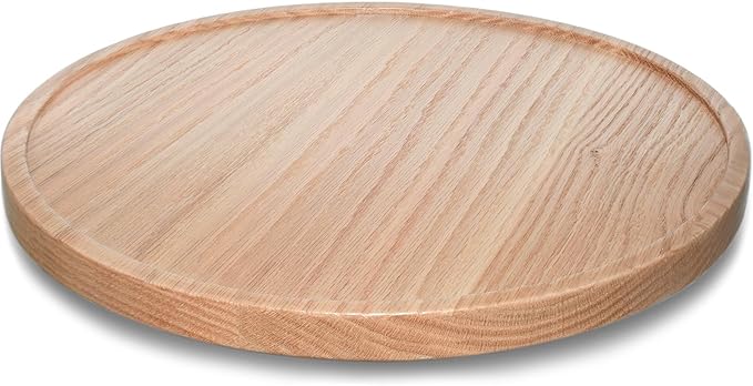 9" USA Oak Wood Lazy Susan Organizer Kitchen Turntable for Cabinet Pantry Table Organize