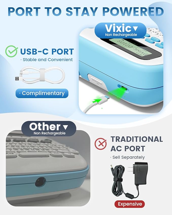 Label Maker Machine with Tapes, Label Maker Waterproof-Labels, Portable Label Makers Bundle 4 Label Tapes Included 12mm 0.47 Laminated White, D210S Handheld Labeling Machine for Home Office School
