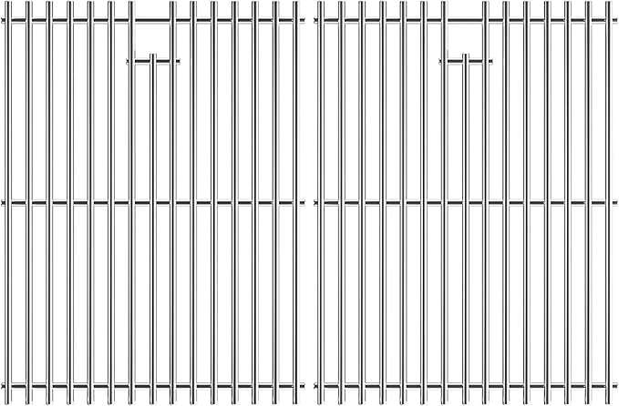 15" Stainless Steel Cooking Grate for Weber Spirit 200 Series, Spirit E/S 200 & 210 with Side Control Panel, Spirit 500, Genesis Silver A, Grill Grate Replacement for Weber 7522 7523 7521 65904 65905