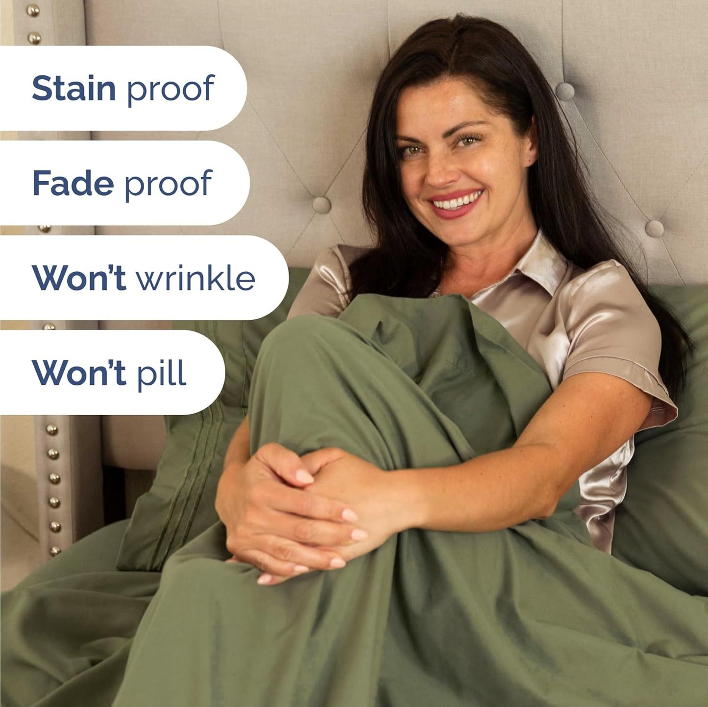 Twin Size 3 Piece Sheet Set - Comfy Breathable & Cooling Bed Sheets Set - Hotel Luxury Bedding for Women, Men, Kids, Teens, Boys & Girls - Deep Pockets, Soft and Wrinkle Free - Oeko-Tex - Sage Green