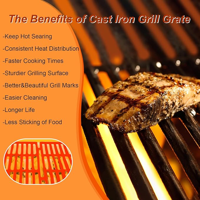 Grill Parts Replacement for Weber Genesis 300 Series E310, E320,E330,S310, S320, S330, EP310, EP320, EP330 with Front-Mounted Control,7620 Flavor Bar 7524 Grill Grates 7622 Heat Deflector