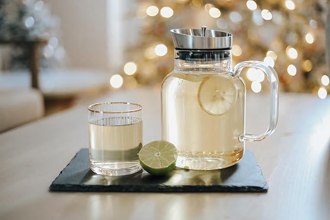 Teabloom Large Multi-Brew Borosilicate Glass Teapot + Kettle + Pitcher – Steep and Serve Hot Tea, Iced Tea, Cold Brew Tea and Fruit Infused Water – Legacy Tea Maker (51 OZ or 85 OZ)