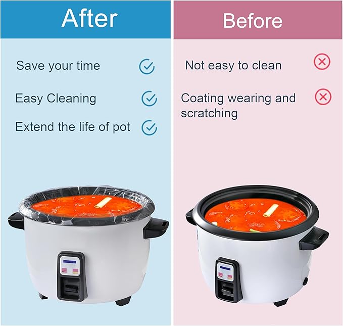 20 Pack Slow Cooker Liners for 3-8 Quart Crock Pot, 13"x 21" Large Size Disposable Oval Slow Cooker Bags, BPA-Free and Easy to Clean