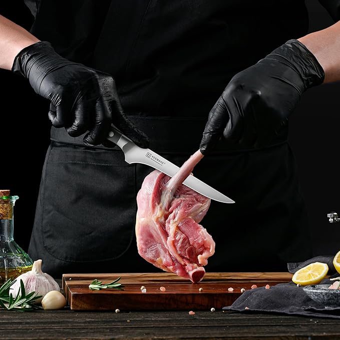 KEEMAKE Boning Knife for Meat Cutting, 5.5 Inch Fillet Knife for Fish, High Carbon Stainless Steel Ultra Sharp Japanese Kitchen Knives for Meat Poultry Cutting