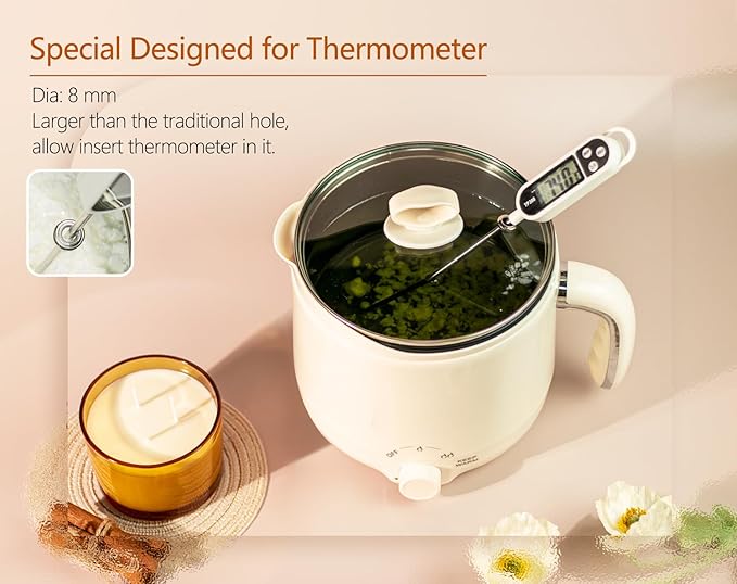 Aroparc Electric Wax Melting Pot, 60oz/1.8L Wax Melter for Candle Making with Spout for Soap Making Pouring Pitcher Non-Stick Easy to Clean & Keep Warm