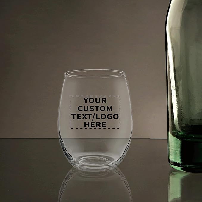 DISCOUNT PROMOS Stemless Wine Glasses by ARC Perfection 15 oz. Set of 10, Bulk Pack - Restaurant Glassware, Perfect for Red Wine, White Wine, Cocktails - Clear