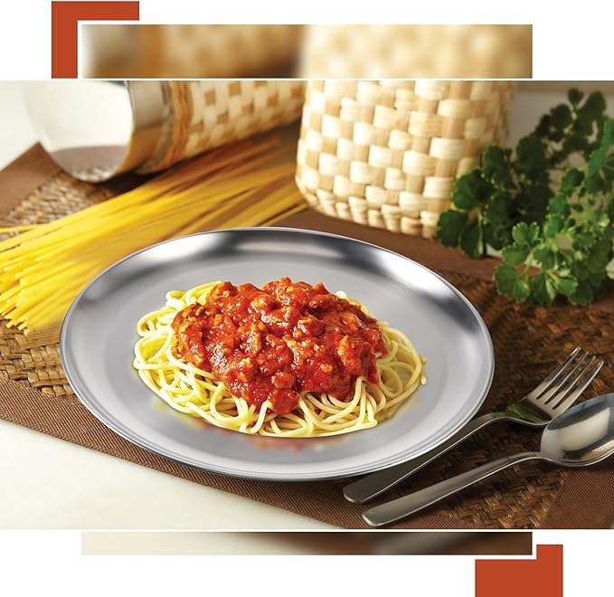 Thenshop 8 Pieces 8 Inch Pizza Pans Bulk Stainless Steel Sets Round Bakeware Pizza Trays for Oven Kitchen Baking Home Restaurant Picnics Holiday Activities Safe Sturdy Reusable Easy Clean(Silver)