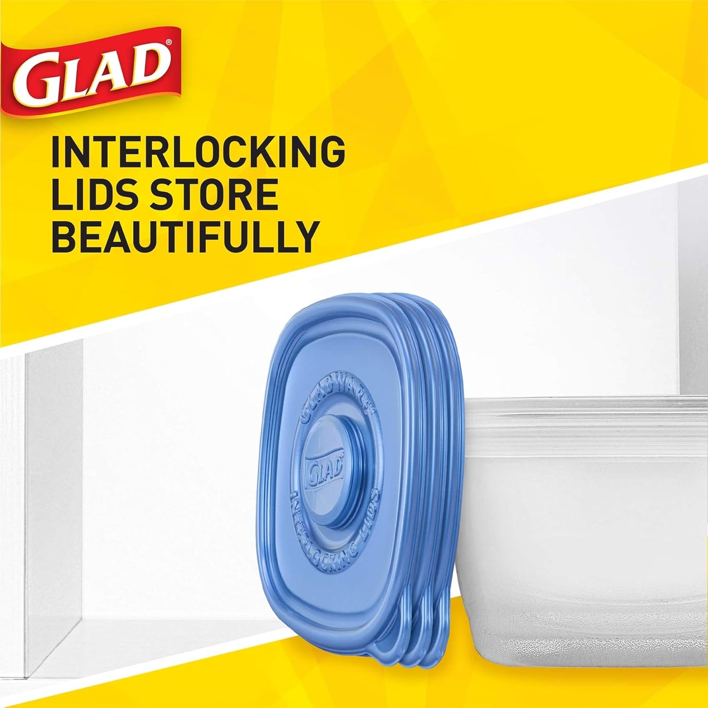 Glad Food Storage Containers - Big Bowl Container - 48 Ounce - 3 Containers