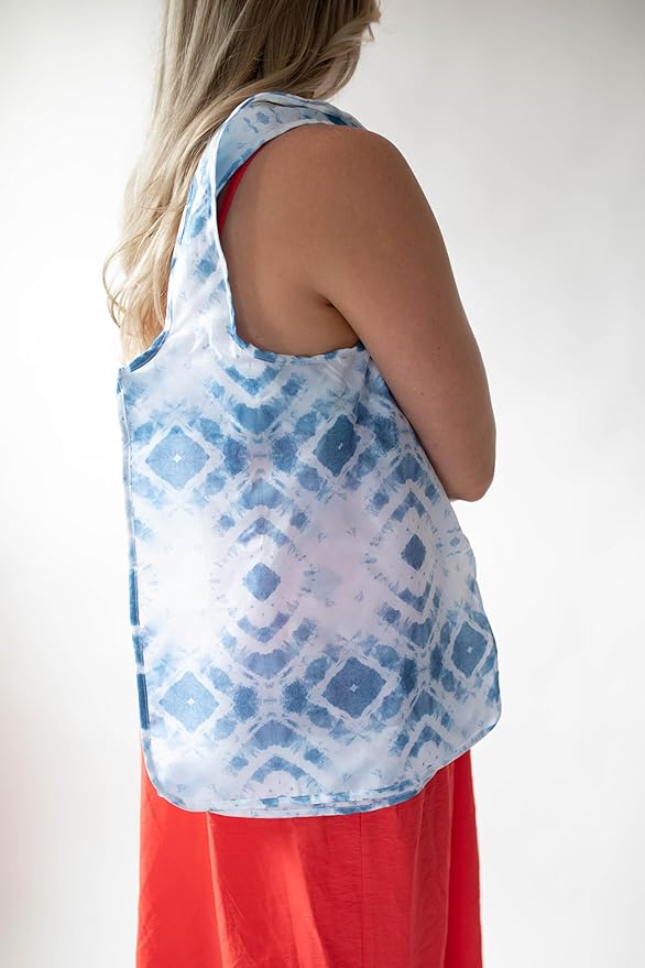 Reusable Grocery Bag - Stylish Shopping Bag for Groceries - Foldable Tote Bag - Medium Size