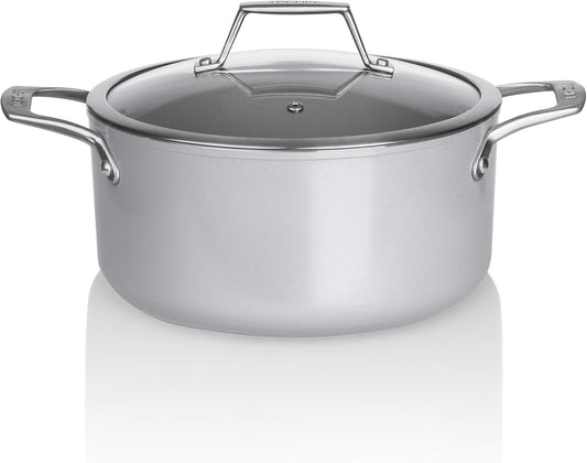 TECHEF - CeraTerra Collection, 5-quart Ceramic Nonstick Soup Pot with Glass Lid (PFAS, PTFE, and PFOA Free), Made in Korea (5-quart)