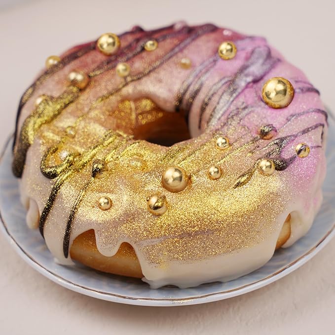 Dazzjoy Edible Gold Pearl Sprinkles, Sugar Candy Pearls, Food Grade, 130g/4.58oz, Gold Star Pearls Sprinkles for Cake Decorating, Cupcake, Cookies Topper Decoration