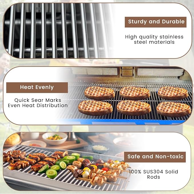 SA05-1300B (3-Pack) Stainless Steel Cooking Grates Grid for Use On Dyna-Glo Grill Model Dge530Bsp-D and Dge530Gsp-D,DGE530SSP-D