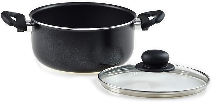 RAVELLI Italia Linea 30 Non Stick Dutch Oven with Glass Lid (5 Quart)