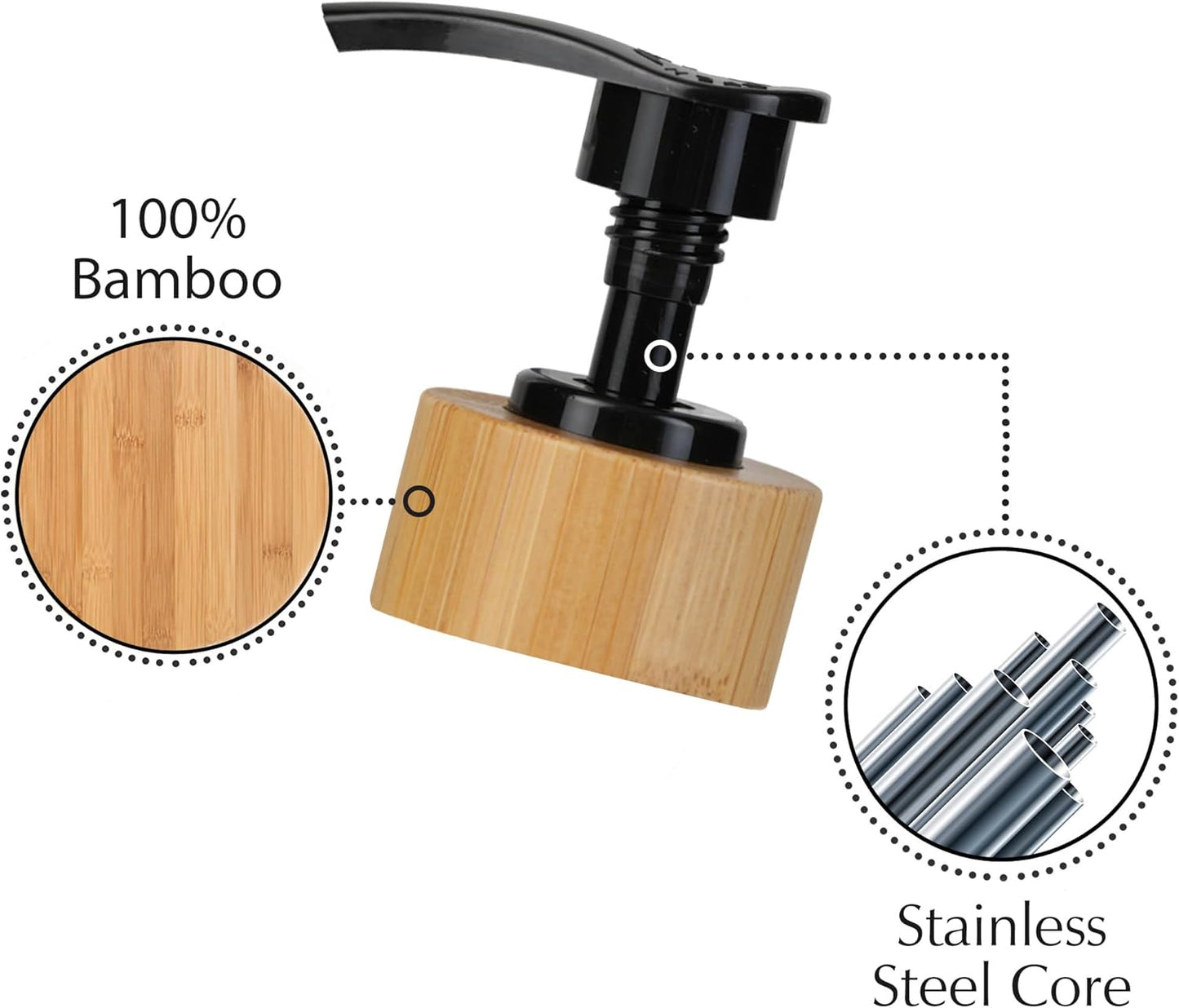 Emerson Soap Dispenser, Dish Soap Dispenser for Kitchen, Soap Dispenser Bathroom Set - Hand Soap Dispenser, Kitchen Soap Dispenser Set, Glass Soap Dispenser with Pump and Labels, 16 Oz | 2-Pack