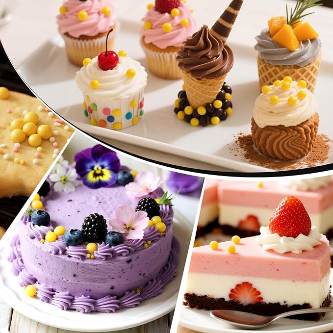 Yellow Pearl Sprinkles for Cake Decorating, Edible Candy Sugar Pearls, 150g/5.29oz Mix Size, Cake Decorations, Cupcake Topper, Ice cream, Cookie, Holiday, Easter, Valentine's Day, Christmas Supplies