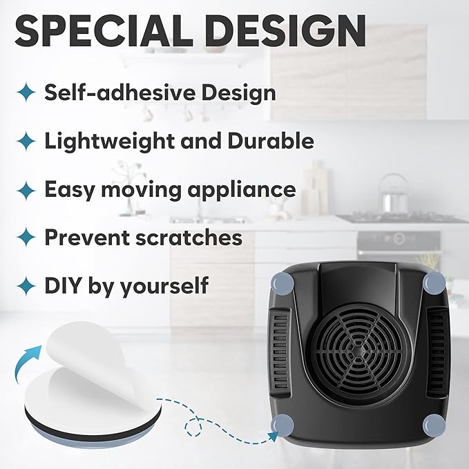 Appliance Sliders for Kitchen Appliances, 20 PCS Self-Adhesive Small Kitchen Appliance Slider for Coffee Maker, Air Fryer, Pressure Cooker, Combination Water Boilers & Warmers