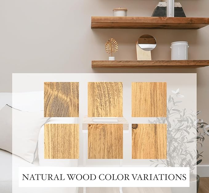 Modern Floating Shelves 3 Inches Thick for Wall, Wide Shelves for Kitchen, Living Room, Bedroom, and Bathroom, Natural Pine Wood, Rustic Wooden Shelf, (Set of 2) (Aged Oak, 36Lx3Hx8D)