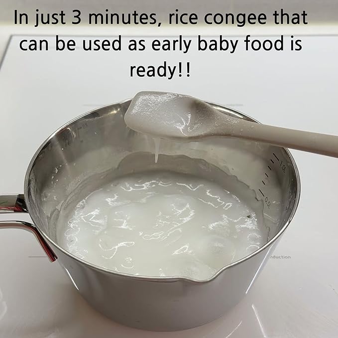 mom's Organic Simple Rice Powder Korean Rice Flour for Soup, Congee (Rice + Cabbage) 15g*5stick/box