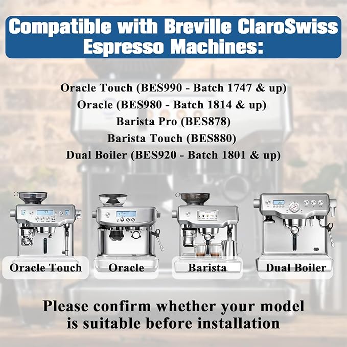 2 Pack Replacement Water Filter for Breville Espresso Machine Barista Touch Bes880, Barista Pro BES878, Oracle Touch BES990, Oracle BES980, Dual Boiler BES920 Bambino ClaroSwiss Sage by Funmit