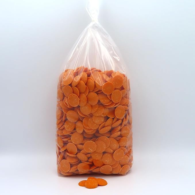 MERCKENS Coating Wafers, Orange Melting Chocolate, 5 Pound Package