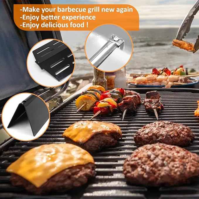 Grill Parts Replacement for Weber Genesis 300 Series E310, E320,E330,S310, S320, S330, EP310, EP320, EP330 with Front-Mounted Control,7620 Flavor Bar 62752 Burner,7622 Heat Deflector