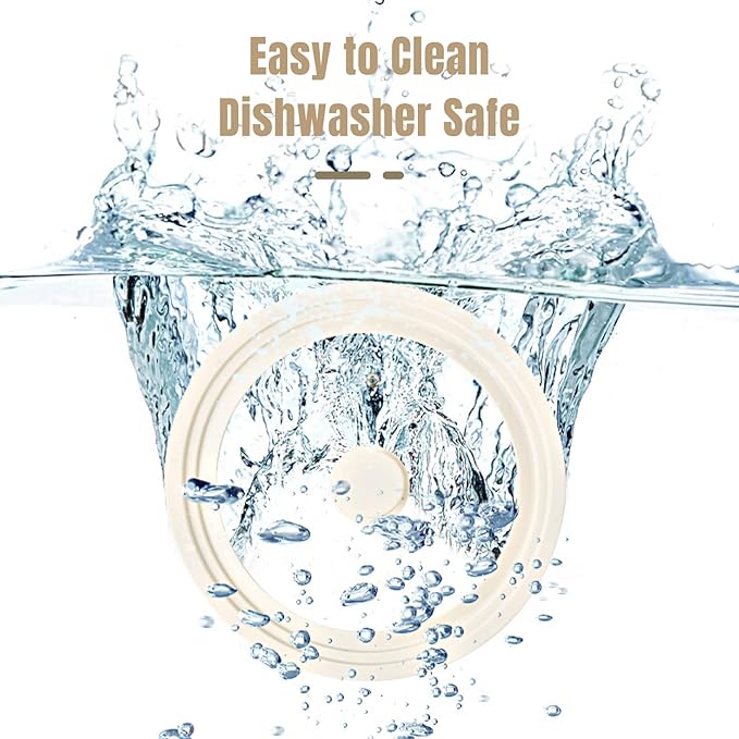 J&C LIFE Universal Lids for Pots, Pans & Skillets (Set of 2) – Fits 7, 8, 9, 10, 11, 12 Inch Pots and Pans, Tempered Glass Silicone Frying Pan Lid, Dishwasher Safe, White Replacement Lid