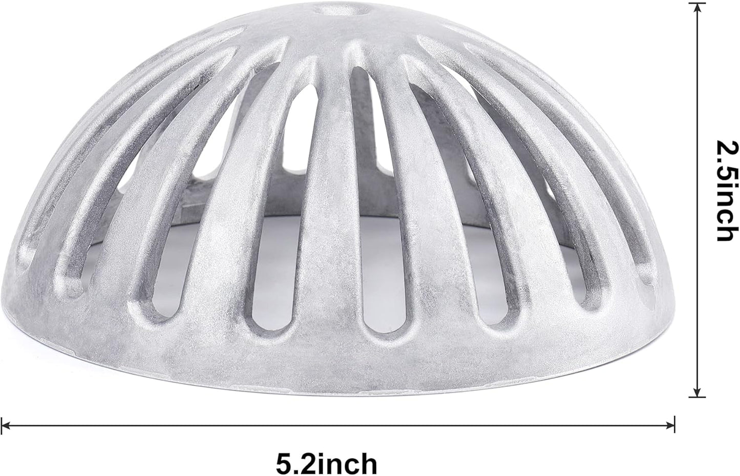 Floor Sink Strainer, Floor Drain Strainer, Heavy Duty Aluminum Dome Drain Cover, Floor Drain Cover for Restaurant, Home, Garden, Kitchen, Bar, Buffet or Food Service 5-1/2" W x 2-1/4"H(5PCS)