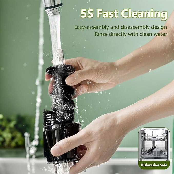 Cold Press Slow Juicers for Carrot Celery Ginger Beet, Electric Coffee Grinder, 250W Masticating Juicer Machine Vegetables Fruit Juice Extractor Easy To Clean Quiet Juicer BPA-Free Reverse Function