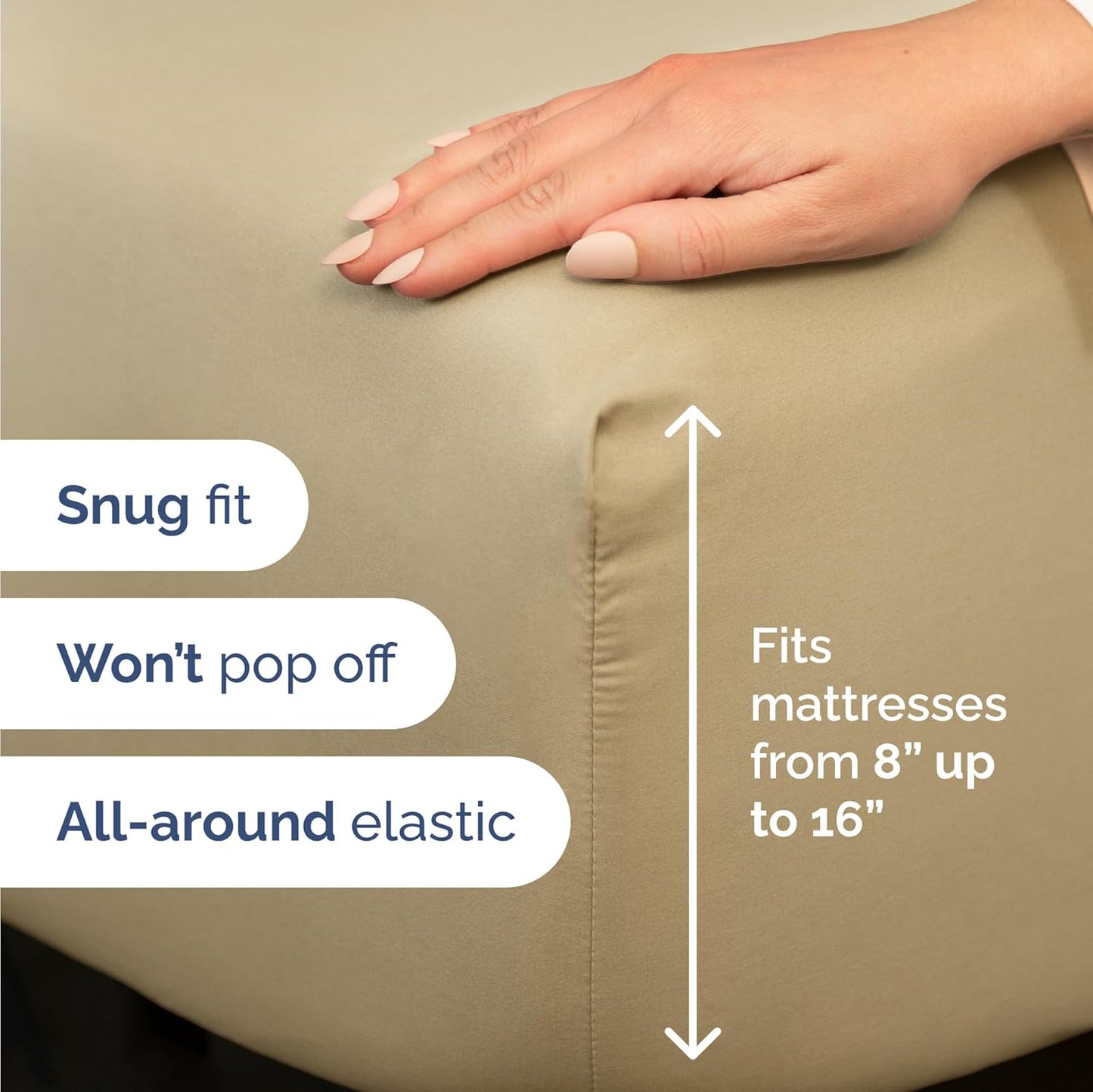 Twin Size 3 Piece Sheet Set - Comfy Breathable & Cooling Bed Sheets Set - Hotel Luxury Bedding for Women, Men, Kids, Teens, Boys & Girls - Deep Pockets, Ultra-Soft and Wrinkle Free - Oeko-Tex - Beige