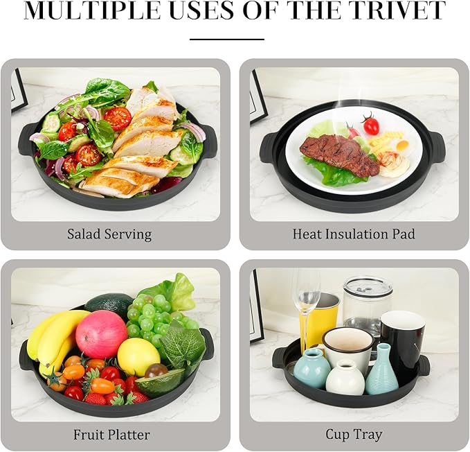 10.7 Inch Microwave Food Cover with Heat Insulation Mat, Anti-Scald Collapsible Microwave Splatter Cover, Multi-Functional as Colander & Fruit Plate, Dishwasher Safe, Ideal for Meal Prep (Transparent)