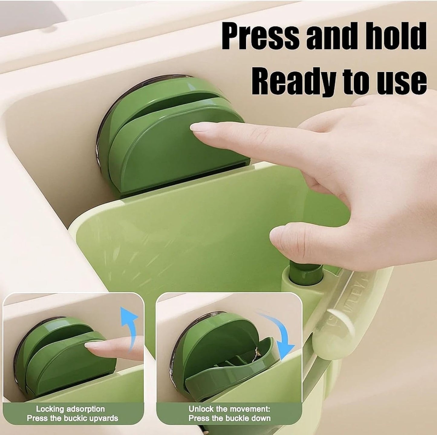 2025 Upgraded Suction Cup Sink Corner Strainer – Hangable Kitchen Sink Drain with Hanging Sink Drain Basket, Food Waste Catcher & Sink Food Catcher Basket, Kitchen Sink Food Waste Catcher (Yellow)