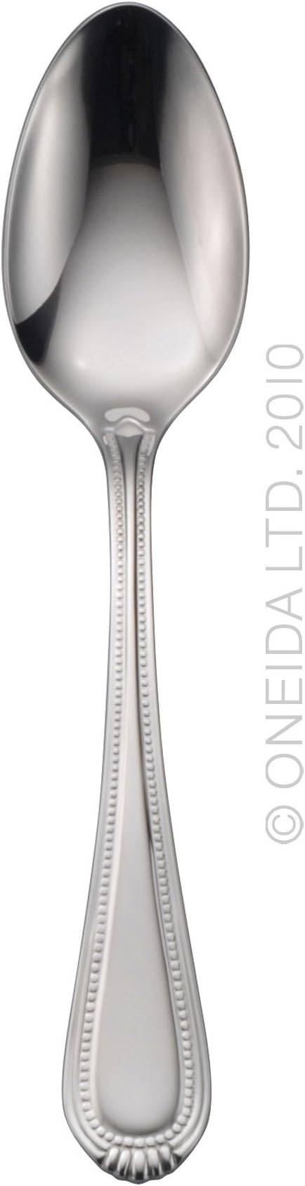 Oneida Silverware Set For 8, Countess 45-Piece Everyday Flatware Set with Serving Utensils, Service For 8, Bead Pearl, 18/0 Stainless Steel, Dishwasher Safe,Knives Spoons & Forks Set (Silver 45 Piece)