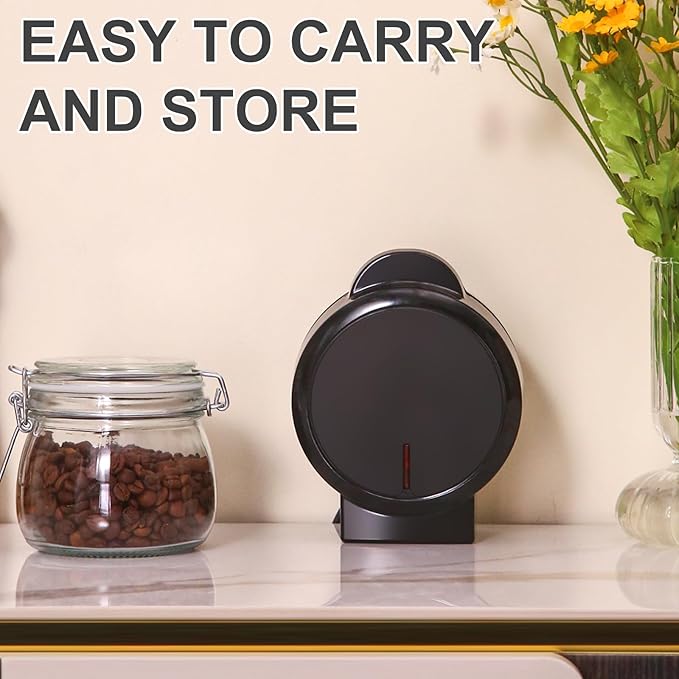 Mini Waffles Maker, Small Waffle Irons Non-stick, Breakfast Belgian Waffles, Mini Waffle Iron Make Waffle in Minutes, Portable Pancake Maker Machine for Kid, Easy to Clean, 5 Inches Wide, Black