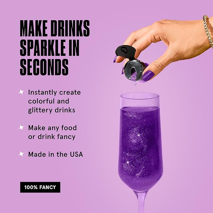 Fancy Sprinkles Halloween Amethyst Purple Premium Edible Glitter, 100% Edible Glitter for Sparkling Food & Drinks No Taste or Texture (4gm)