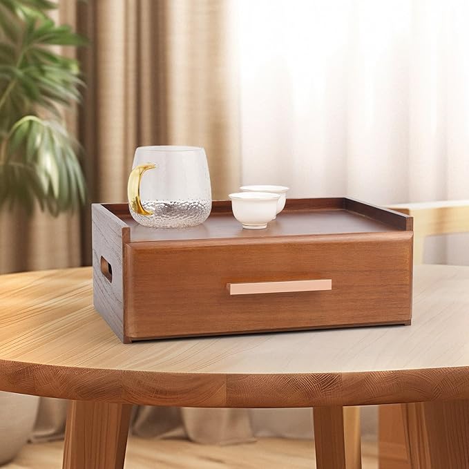 Wooden Tea Bag Organizer, Tea Box Organizer Storage Box, Coffee and Tea Drawer Organizer, Tea Bag Holder Station for Countertop Gift for Tea Lovers Containers for Caddy Packet